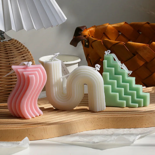 1PC Ins Style Geometric Scented Candles Gift Home Decoration Aromatic Candles Guest Gift Candles Wedding Candles Candle Gift
