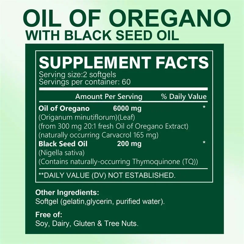 Oregano Oil - Immune and Antioxidant Support Supplement